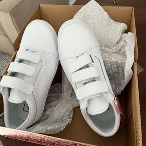 VANS white leather old skool V NEW